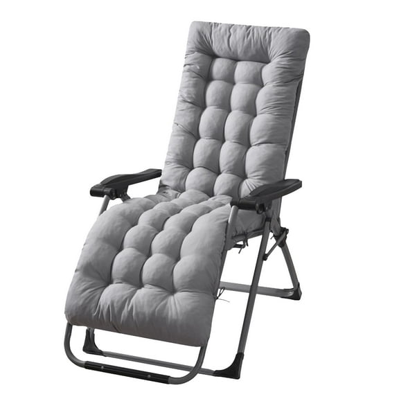 Buytoshop Outdoor Patio Chaise Lounger Cushion,71"x22"x 4" Recliner Rocking Chair Sofa Cushion,Grey