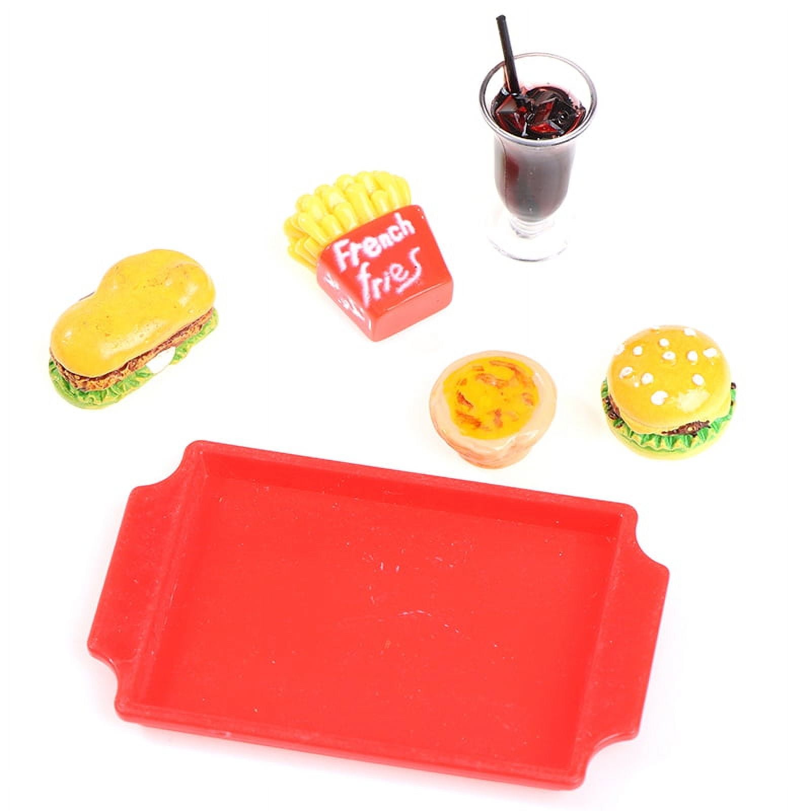 Dollhouse Miniature Plastic Food Trays - Set Meal Trays