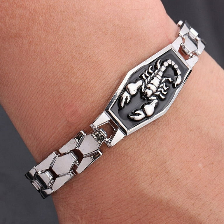 Buytra Fashion Men Stainless Steel Scorpion Motorcycle Chain