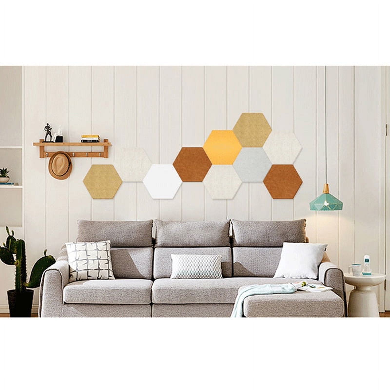 Buytra Hexagon Pad Cork Board Pin Board Wall Felt Board Wall Stickers