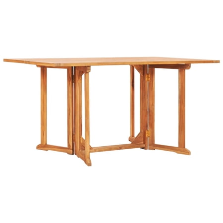 Buyweek Folding Butterfly Patio Table 59.1"x35.4"x29.5" Solid Teak Wood