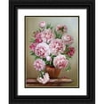 thumbnail image 1 of Buzin, Igor 15x18 Black Ornate Wood Framed with Double Matting Museum Art Print Titled - Bouquet on a marble table, 1 of 4