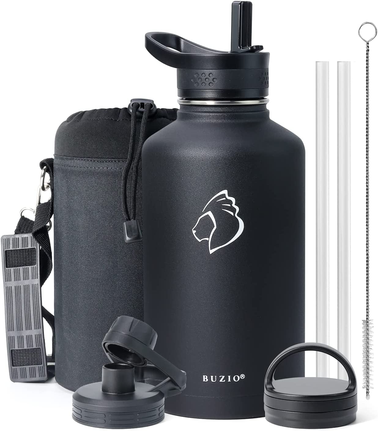 Cup-Holder Friendly Insulated Water Bottle, Sport Water Bottle, 40 oz –  Buzio Bottle