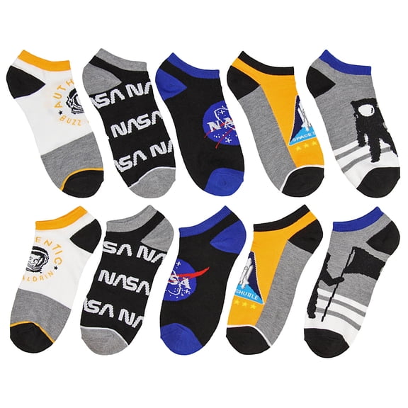 Buzz Aldrin NASA Themed No-Show Ankle Socks 5 Pair Set