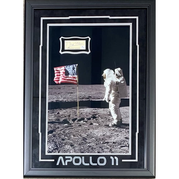 Buzz Aldrin Signed Autographed Cut Framed 12x19 Photo JSA Authentic Apollo 11