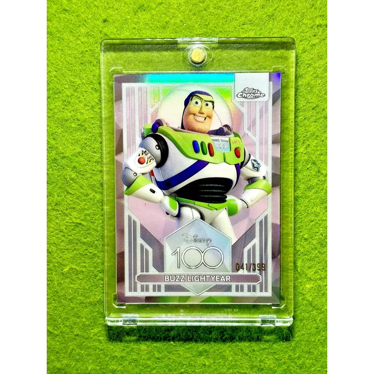 その他 topps chrome disney100 BUZZ LIGHT YEAR Buzz LightYear DISNEY 100 PINK REFRACTOR # /399 Toy Story CARD