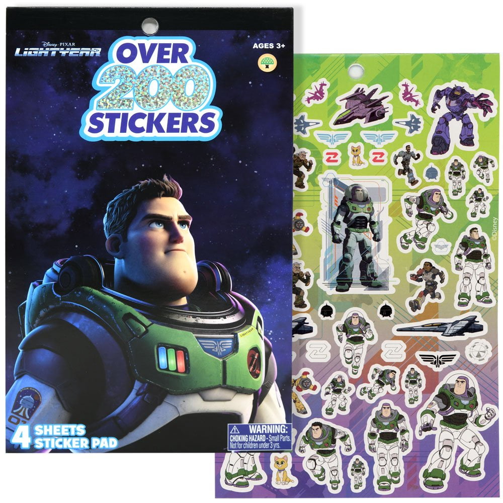 Buzz Lightyear 4 Sheet Foil Cover Sticker Pad, 200+ Stickers 6 PACK