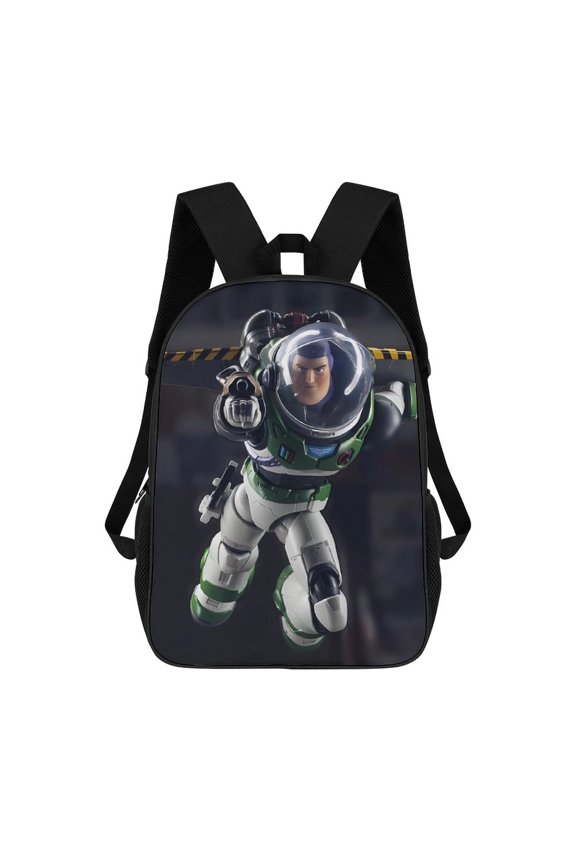 Buzz-Lightyear Backpack, Bookbag with Adjustable Shoulder Straps And Large Zip Compartment, Unisex Travel Bags 17 Inch