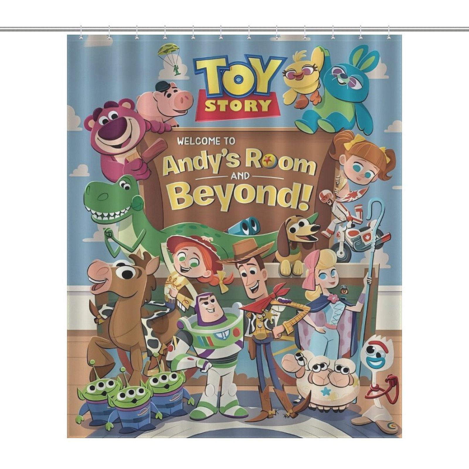 Buzz Lightyear Children's cartoon shower curtain bathroom decoration