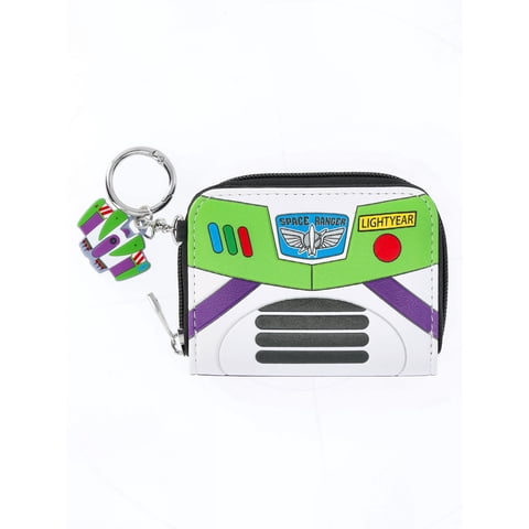 Disney Pixar Women's Toy Story Buzz Lightyear Wallet with Charm Keychain, Green