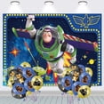 thumbnail image 1 of Buzz Lightyear Party Decorations Backdrop Banner Balloons Taspestry Wall Decor Background Poster Decor Supplies, 1 of 5