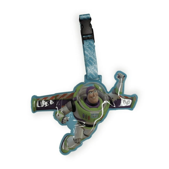 Buzz Lightyear Plastic Luggage Tag | Durable & Easy to Spot | Pixar Disney