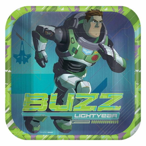 Buzz Lightyear The Movie Large Square Paper Plates (8ct)