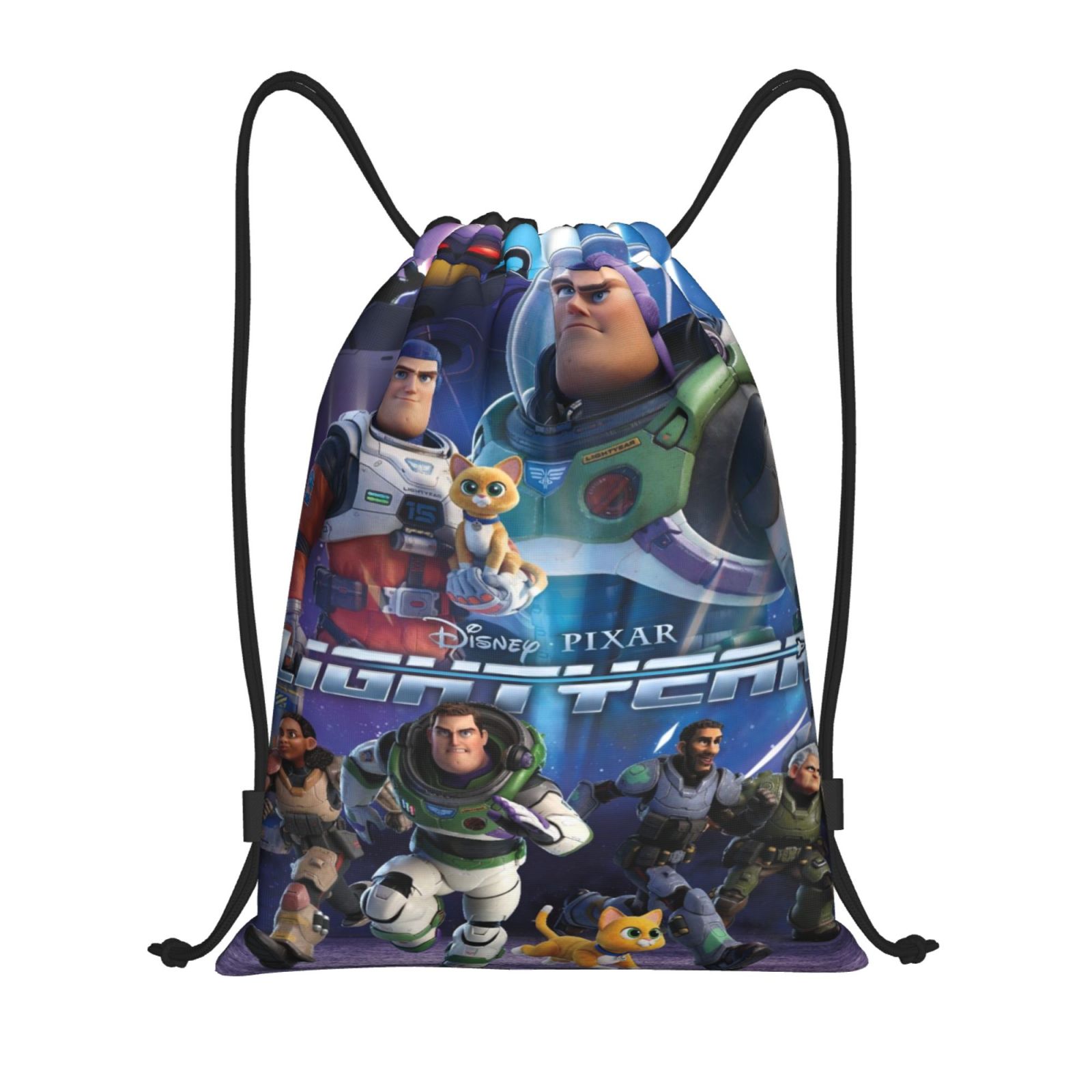 Buzz Lightyear Toy Story Drawstring Backpack Sports Gym Sackpack Water