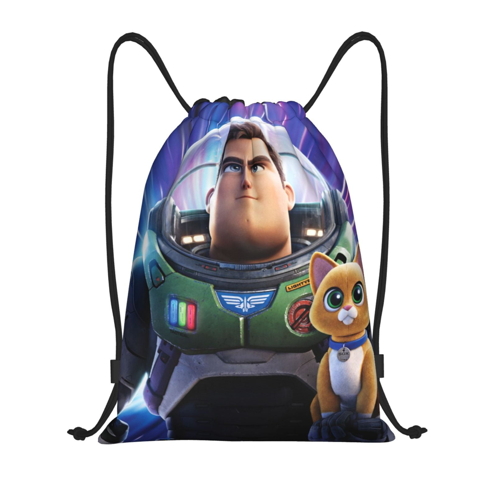 Buzz Lightyear Toy Story Drawstring Backpack Sports Gym Sackpack Water