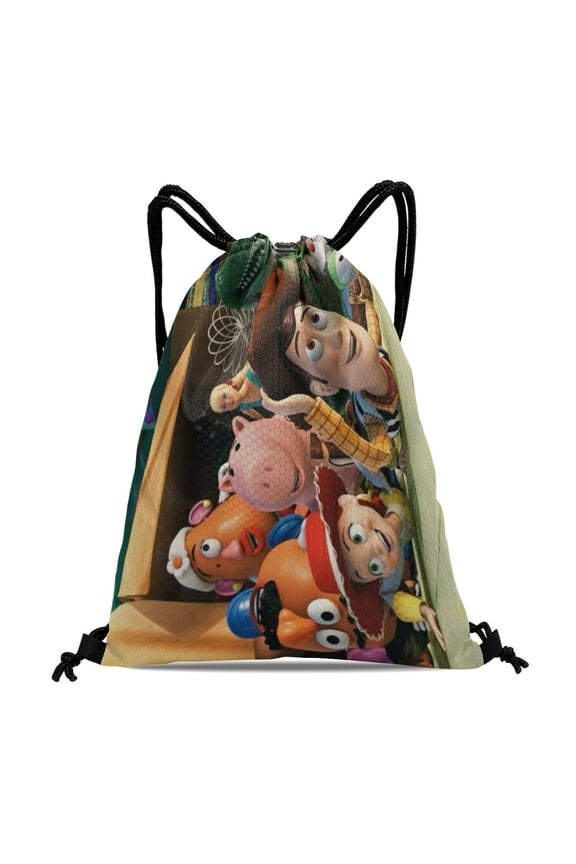 Buzz Lightyear & Toy Story Drawstring Swimming Bag:Waterproof, suitable for fitness, yoga, hiking, travel, beach, and shopping, with dimensions of 15.7*17.7 inches.