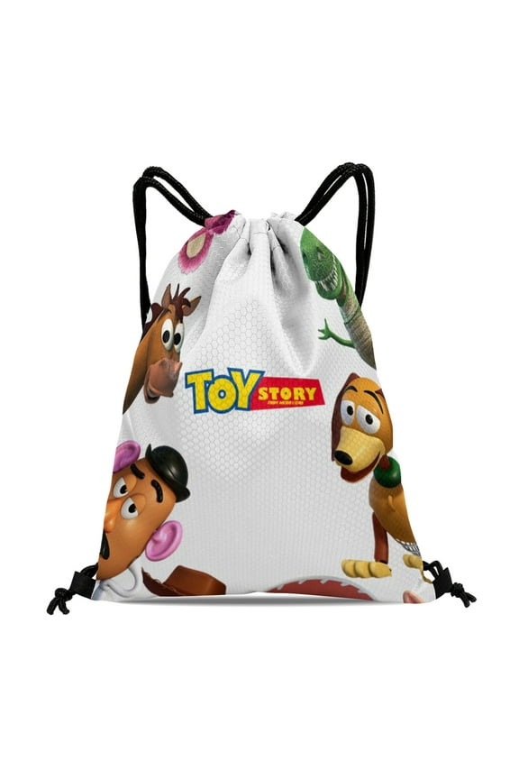Buzz Lightyear & Toy Story Gym Hiking Drawstring Bag:Waterproof, suitable for swimming, travel, beach, and shopping, with dimensions of 15.7*17.7 inches.