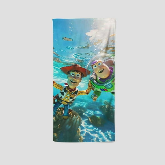 Buzz Lightyear&Toy Story's single-sided towel features a unique design, making it an ideal gift for fans.It's 13.8"x28.7".