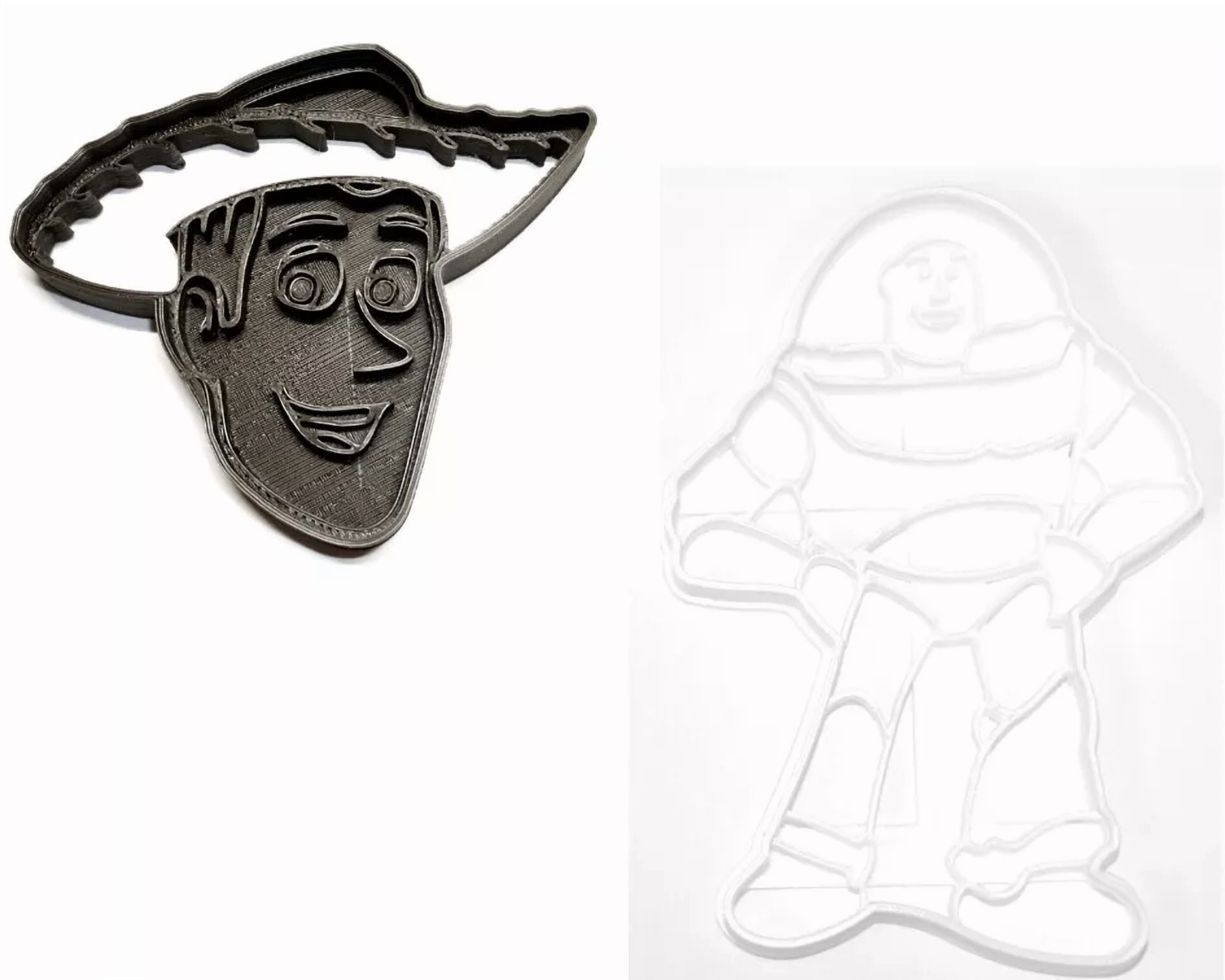 Buzz Lightyear Woody Toy Story Cowboy Astronaut Set Cookie Cutter Usa Pr1002