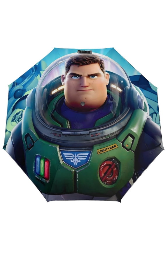 Buzz Lightyear-theme 3 Fold Auto Umbrella sunshade for Outdoor activities gifts for fans,friends,family and Lovers