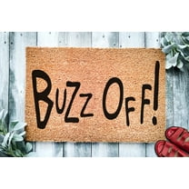 Buzz Off! | Go Away | Funny Doormat | Welcome Mat | Funny Door Mat | Funny Gift | Home Doormat | Housewarming Gift | New Homeowner door mat