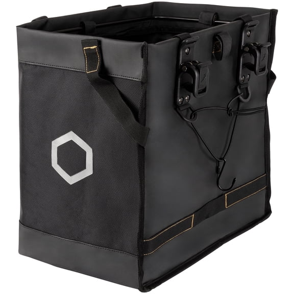 Buzz Rear Rack Bin, Buzz e-Bike Compatible, Storage Solution, Collapsable, Black