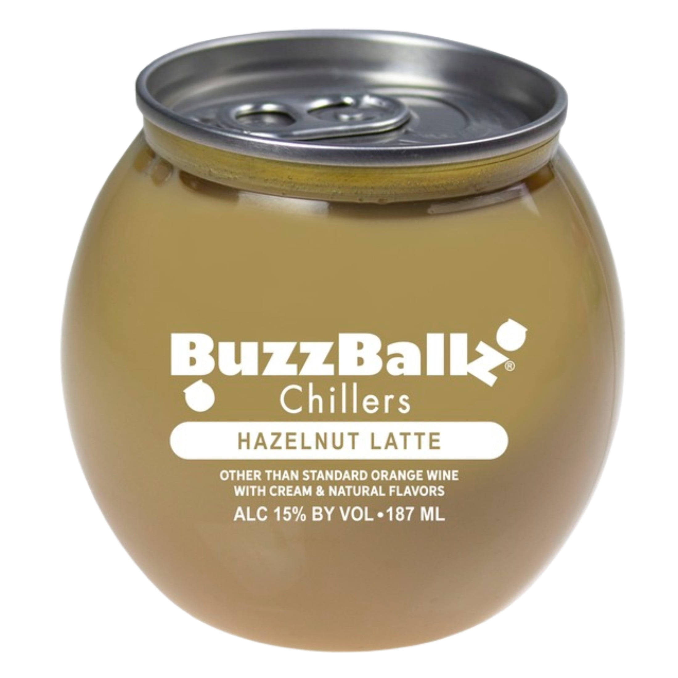 BuzzBallz Chillers Hazelnut Latte, 187 mL Can, ABV 15%