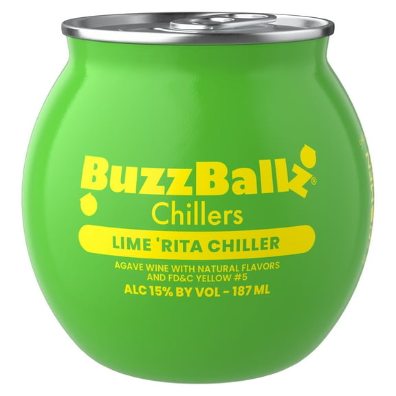 BuzzBallz Chillers Lime 'Rita, 187 mL Can, ABV 15%