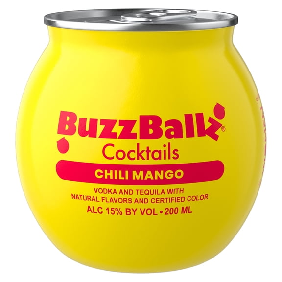 BuzzBallz Cocktails Chili Mango, 200 mL Can, ABV 15%