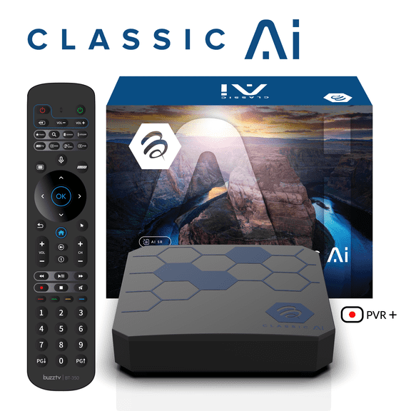 BuzzTV Classic AI 6th Generation Android 14 Streaming Media Player