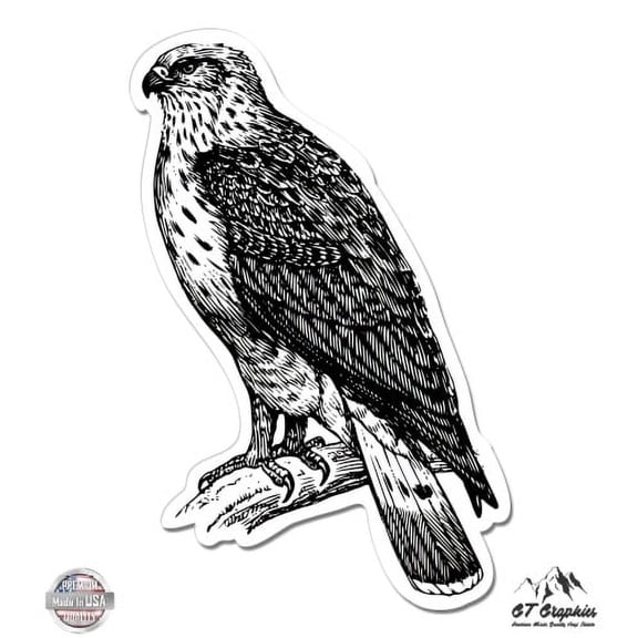 Buzzard Raptor - 3" Vinyl Sticker - For Car Laptop I-Pad Phone Helmet Hard Hat - Waterproof Decal