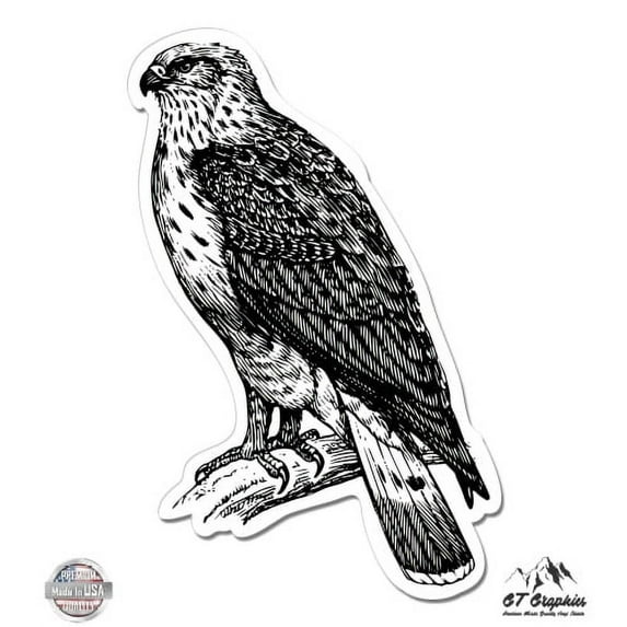 Buzzard Raptor - 5" Vinyl Sticker - For Car Laptop I-Pad - Waterproof Decal