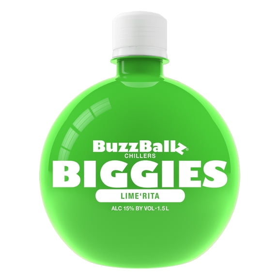 BuzzBallz Chillers Biggies Lime 'Rita, 1.5L Bottle, ABV 15%