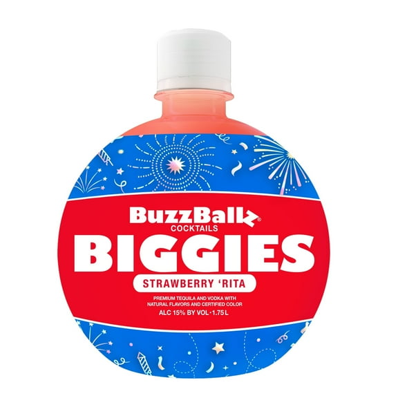 BuzzBallz Strawberry Rita Cocktail 1.75L  30 Proof (ABV 15%)