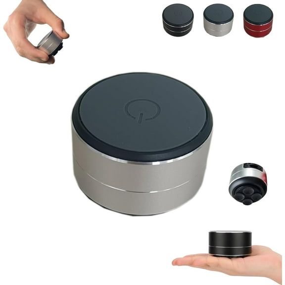 Buzzgo Speaker, Buzzgo Echo Speaker, Mini Subwoofer, Bone Conduction, Bone Conduction Resonance Subwoofer, Tereo Bass Portable Small Wireless with Suction Cup (Silver)