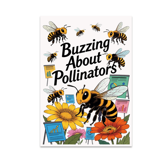 Buzzing About Pollinators - Gardening Enthusiast - 13x19 Poster Print