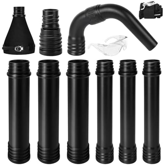 Buzzlett Upgraded Universal Gutter Cleaning Tools for Leaf Blowers, Compatible with Leaf Blower Brands EGO Power< Worx, Black Decker, SUNCHERS, HEINPRO, RYAHT, DEWALT, etc. Extends Up to 11FT