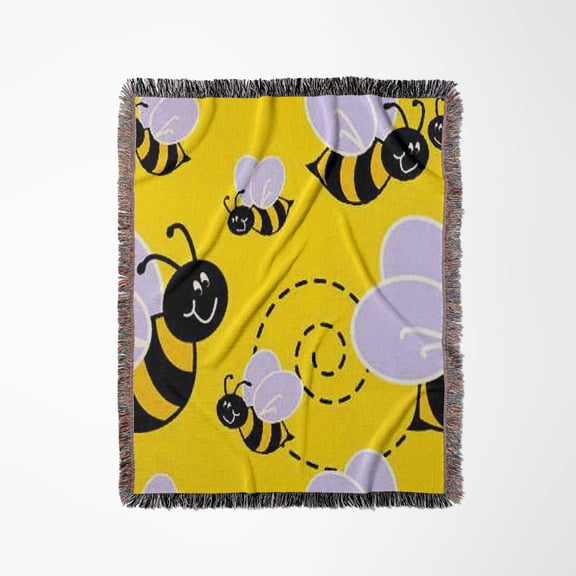 Buzzy Bee Pattern, Woven Blanket