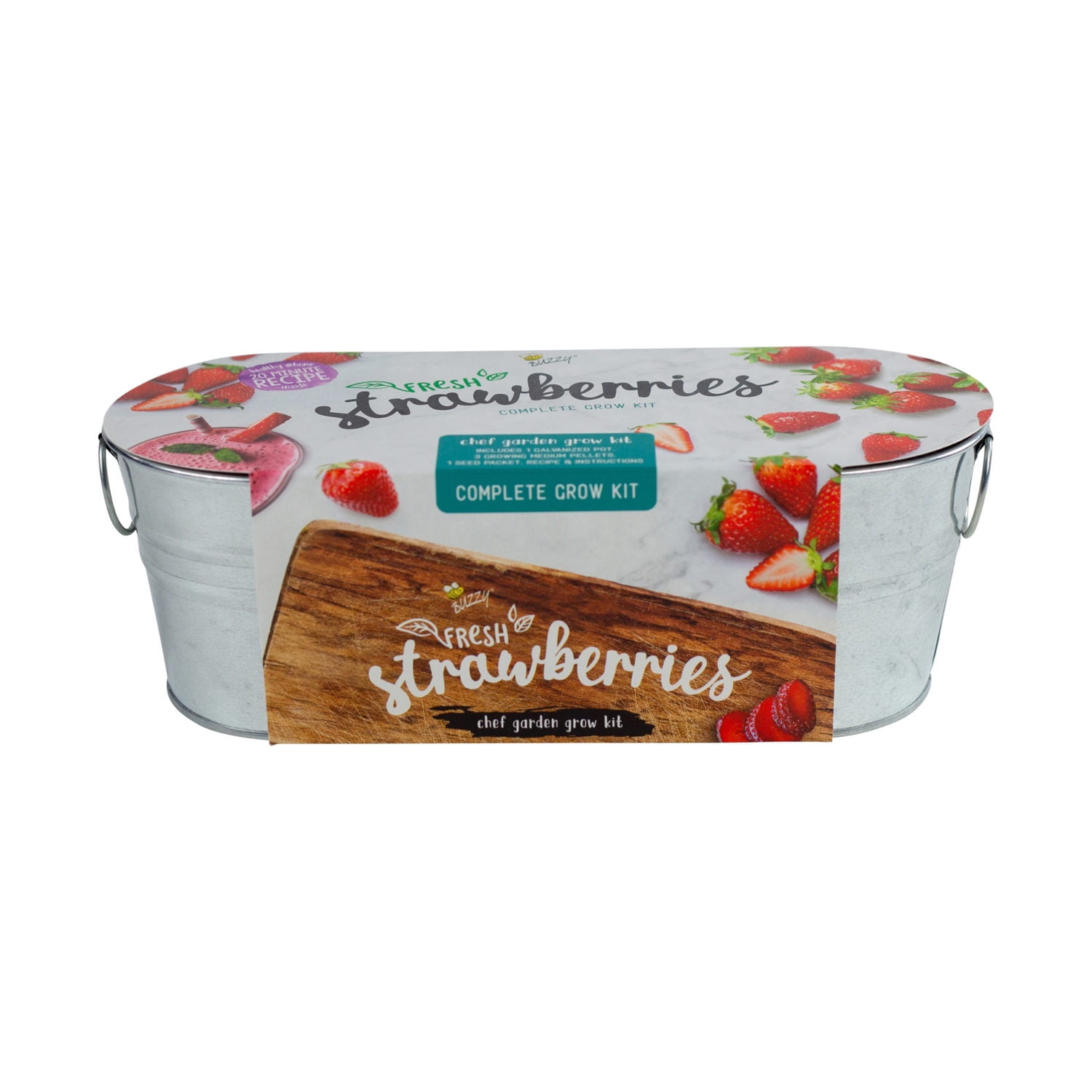 Buzzy Galvanized Metal Windowsill Grow Kit Guaranteed to Grow