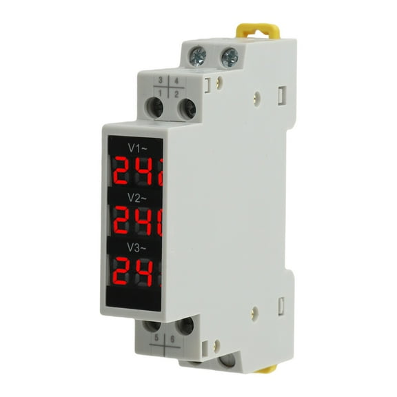 Bv3R Digital Voltmeter Three Phase Ac 50 500 Volt For Din Rail Systems