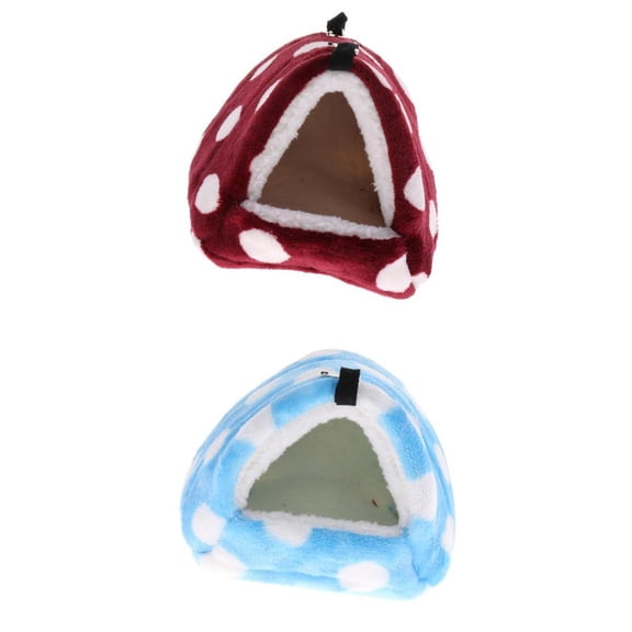 Bvdfgk 2 Pcs Soft and Warm Parrot Happy Hut Bed - Small Animals Cotton Hanging Bed -