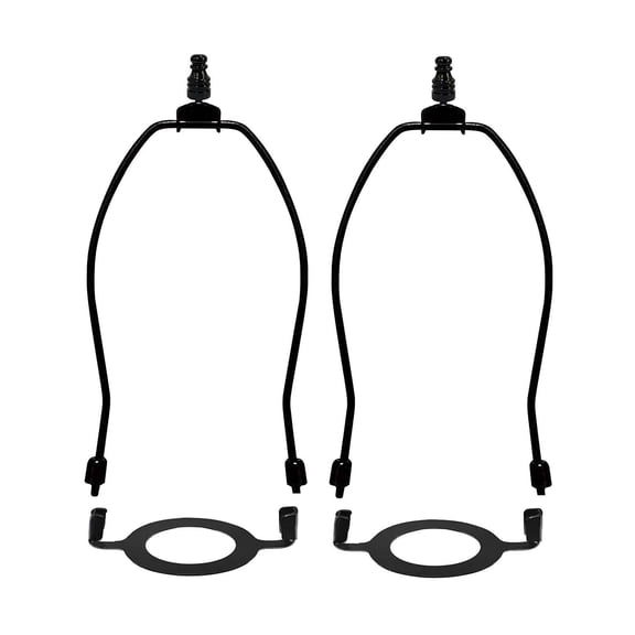 Bvdfgk 2 Pieces Lamp Shade Harp Holder Light Fitting Harps E26 Lamp Bracket Accessories Black