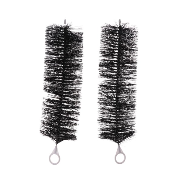 Bvdfgk 2PIECES PROFESSIONAL AQUARIUM FISH POND PLASTIC FILTER BRUSH BLACK 30CM