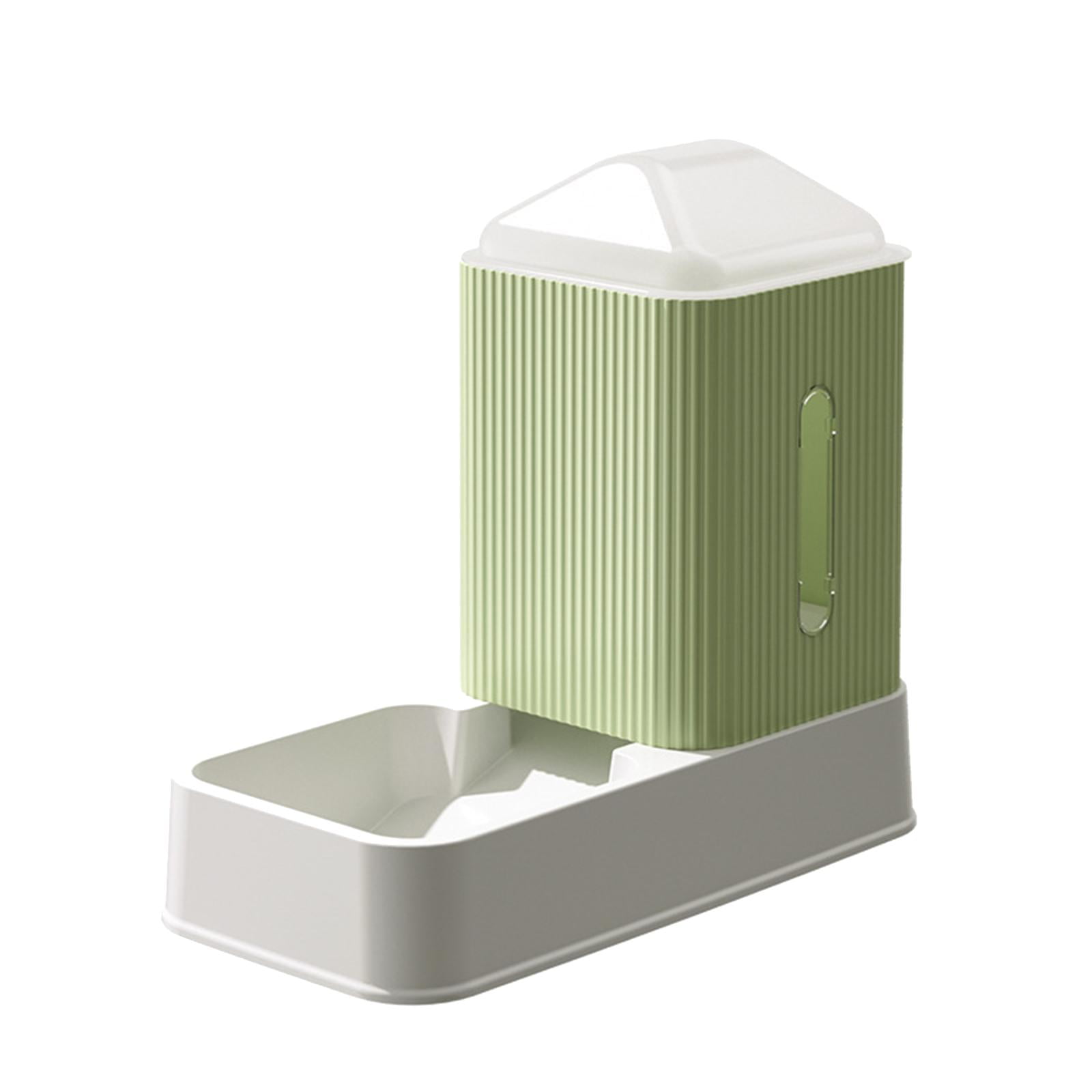 Bvdfgk 3.5L Automatic Cat Feeder Food Container Dog Feeding Bowls for Small Medium Dog Green