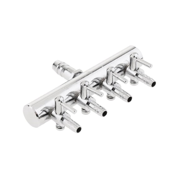 Bvdfgk 4-Outlet Commercial Air Pump Stainless Steel Air Divider Splitter Valves 4 Way