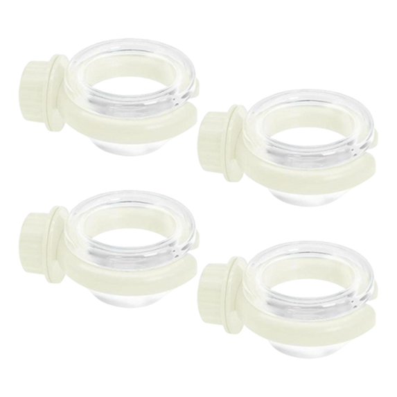 Bvdfgk 4 Pieces Bird Water Dispenser Accessory Multifunctional Hanging Transparent Yard White