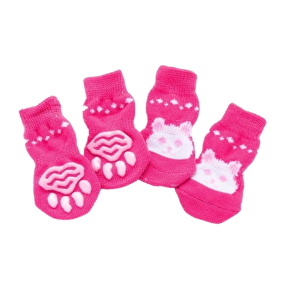 Bvdfgk 4pcs Pet Dog Puppy Cat Shoes pers Non- Socks Pet Cute Indoor for Small Dogs Cats M Rabbit