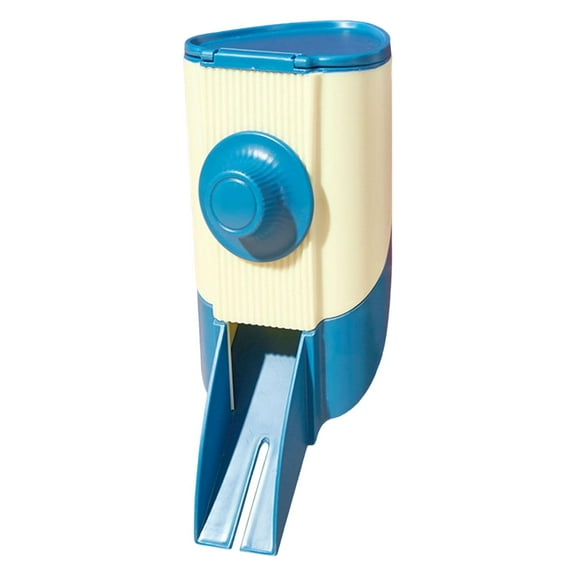 Bvdfgk Automatic Pet Feeder Cage Hanging Food Container Dispenser For Puppy Cats Rabbit Blue