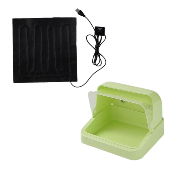 Bvdfgk Bird Incubator Brooding Box, Chick Warmer, Clear Visibility Chick Brooder Heater Green