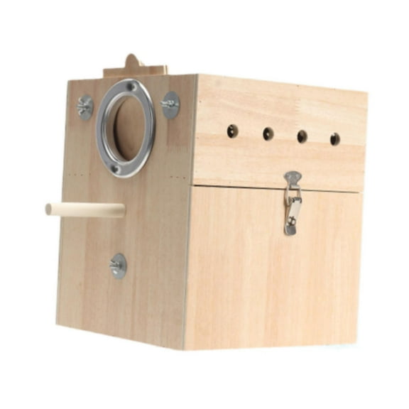 Bvdfgk Bird Nest Box Parrot Mating Box Breathable Bird House, Hanging Wooden Pet Parrot right hanging